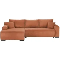 smart Ecksofa mit Schlaffunktion Nelly ¦ kupfer ¦ Maße (cm): B: 270 H: 85 T: