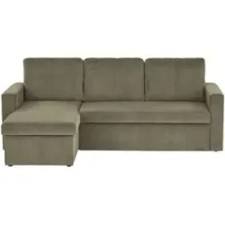 Höffner Ecksofa mit Schlaffunktion Xenia ¦ grün ¦ Maße (cm): B: 215 H: 85 T: 145.0