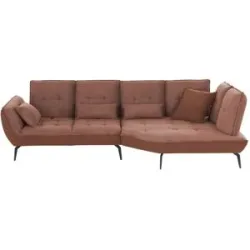 Vito Ecksofa mit Sitztiefenverstellung Ticona ¦ kupfer ¦ Maße (cm): B: 336 H: 93