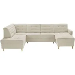 Höffner Wohnlandschaft  Venus ¦ beige ¦ Maße (cm): B: 299 H: 88 T: 195.0