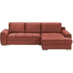 Bobb Ecksofa mit Schlaffunktion Soumia ¦ rot ¦ Maße (cm): B: 283 H: 90 T: 181.0