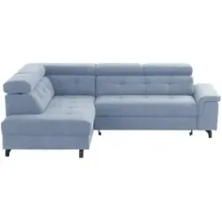 Höffner Ecksofa  Frieda ¦ blau ¦ Maße (cm): B: 271 H: 87 T: 207.0