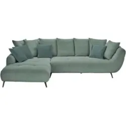 Bobb Ecksofa  Bellani III ¦ grün ¦ Maße (cm): B: 318 H: 90 T: 218.0