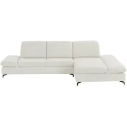 W.SCHILLIG Ecksofa  Saraa ¦ weiß ¦ Maße (cm): H: 84