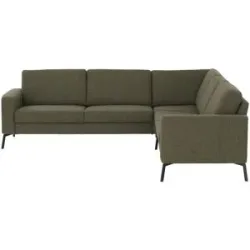 Wohnwert Ecksofa  Meira ¦ grün ¦ Maße (cm): B: 269 H: 88 T: 249.0