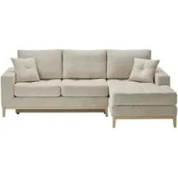 smart Ecksofa  Vivien ¦ beige ¦ Maße (cm): H: 90