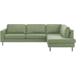 Soho Ecksofa aus recyceltem Leder Skaisa ¦ grün ¦ Maße (cm): B: 296 H: 85 T: