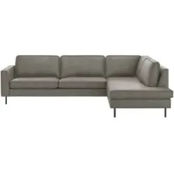 Soho Ecksofa aus recyceltem Leder Skaisa ¦ grau ¦ Maße (cm): B: 296 H: 85 T: