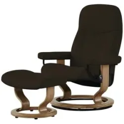 Stressless Relaxsessel mit Hocker Leder Consul ¦ braun ¦ Maße (cm): B: 76 H: 100