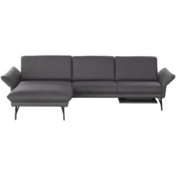 Himolla Ecksofa Echtleder 1928 ¦ schwarz ¦ Maße (cm): B: 296 H: 85 T: 175.0