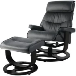 uno Sessel-Hocker-Set mit Relaxfunktion Ben ¦ schwarz ¦ Maße (cm): B: 80 H: 105