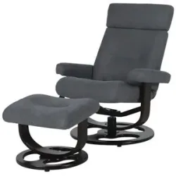 uno Sessel-Hocker-Set mit Relaxfunktion Mateo ¦ grau ¦ Maße (cm): B: 80 H: 104