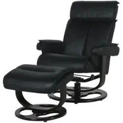 uno Sessel-Hocker-Set mit Relaxfunktion Robin ¦ schwarz ¦ Maße (cm): B: 81 H: