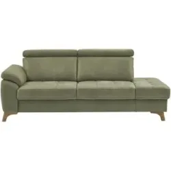 meinSofa Recamiére  Chloris ¦ grün ¦ Maße (cm): B: 221 H: 107 T: 102.0