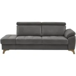 meinSofa Recamiére  Chloris ¦ grau ¦ Maße (cm): B: 221 H: 107 T: 102.0