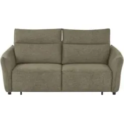 smart Big Sofa mit Funktion  Linda ¦ grün ¦ Maße (cm): B: 204 H: 78 T: 101.0