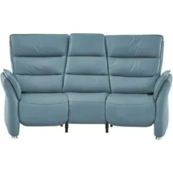 Hukla Trapezsofa Echtleder Corina ¦ blau ¦ Maße (cm): B: 202 H: 112 T: 120.0