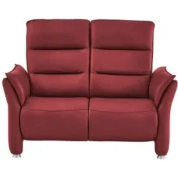 Hukla Einzelsofa Echtleder Corina ¦ rot ¦ Maße (cm): B: 146 H: 112 T: 90.0
