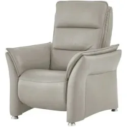 Hukla Sessel Echtleder Corina ¦ grau ¦ Maße (cm): B: 94 H: 112 T: 90.0