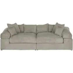 smart Big Sofa in modernem Cord Lianea ¦ beige ¦ Maße (cm): B: 260 H: 86 T:
