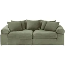 smart Big Sofa  Lionore ¦ grün ¦ Maße (cm): B: 242 H: 86 T: 121.0