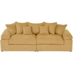 smart Big Sofa  Lionore ¦ gelb ¦ Maße (cm): B: 242 H: 86 T: 121.0