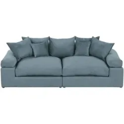 smart Big Sofa  Lionore ¦ blau ¦ Maße (cm): B: 242 H: 86 T: 121.0