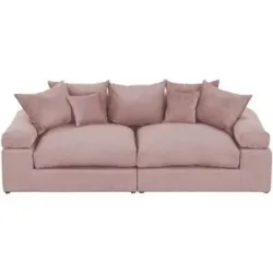 smart Big Sofa  Lionore ¦ rosa/pink ¦ Maße (cm): B: 242 H: 86 T: 121.0