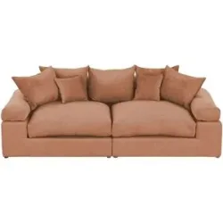 smart Big Sofa  Lionore ¦ rot ¦ Maße (cm): B: 242 H: 86 T: 121.0