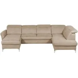 uno Wohnlandschaft Wildleder-Optik Basel ¦ beige ¦ Maße (cm): B: 304 H: 100 T: