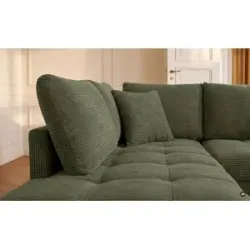 Bobb Ecksofa  Allegro ¦ grün ¦ Maße (cm): B: 303 H: 92 T: 202.0