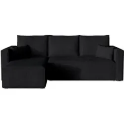 Höffner Ecksofa  Top ¦ schwarz ¦ Maße (cm): B: 230 H: 85