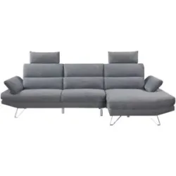 Höffner Ecksofa  Varinia ¦ grau ¦ Maße (cm): B: 284 H: 89 T: 185.0