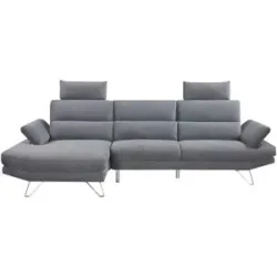 Höffner Ecksofa  Varinia ¦ grau ¦ Maße (cm): B: 284 H: 89 T: 185.0