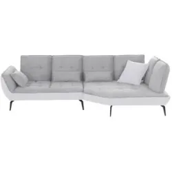 Vito Ecksofa mit Sitztiefenverstellung Ticona ¦ grau ¦ Maße (cm): B: 336 H: 93