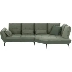 Vito Ecksofa mit Sitztiefenverstellung Ticona ¦ grün ¦ Maße (cm): B: 336 H: 93