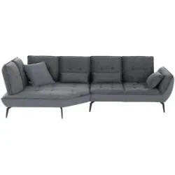 Vito Ecksofa mit Sitztiefenverstellung Ticona ¦ grau ¦ Maße (cm): B: 320 H: 93