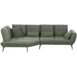 Vito Ecksofa mit Sitztiefenverstellung Ticona ¦ grün ¦ Maße (cm): B: 320 H: 93