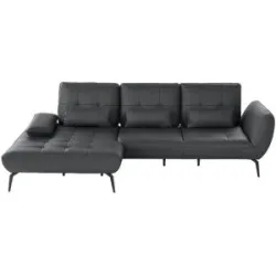 Vito Ecksofa aus Leder Ticona ¦ schwarz ¦ Maße (cm): B: 301 H: 93 T: 191.0