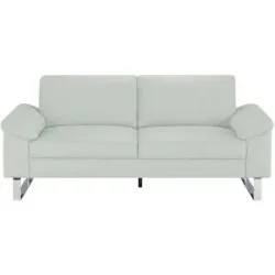 Max Schelling Ledersofa mit Kufengestell Maximum ¦ grau ¦ Maße (cm): B: 204 H: