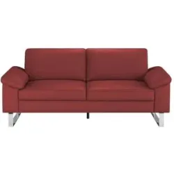 Max Schelling Ledersofa mit Kufengestell Maximum ¦ rot ¦ Maße (cm): B: 204 H: 89