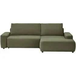 uno Ecksofa mit Schlaffunktion Bouli ¦ grün ¦ Maße (cm): B: 264 H: 105 T: 162.0