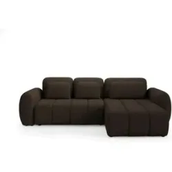 Höffner Ecksofa mit Schlaffunktion Contii ¦ braun ¦ Maße (cm): B: 304 H: 95