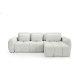 Höffner Ecksofa mit Schlaffunktion Contii ¦ weiß ¦ Maße (cm): B: 304 H: 95