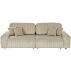 Höffner Big Sofa mit Schlaffunktion Jolena ¦ gelb ¦ Maße (cm): B: 266 H: 90 T: 125.0