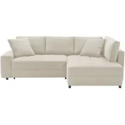 Bobb Ecksofa mit pflegeleichtem Bezug Arissa de Luxe ¦ beige ¦ Maße (cm): B: 268