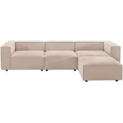 Höffner Selection Big Sofa inklusive Hocker Sienna ¦ creme ¦ Maße (cm): B: 319