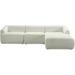 Höffner-Selection, Höffner Selection Ecksofa  Amalia ¦ creme ¦ Maße (cm): B: 281 H: 71 T: 157.0