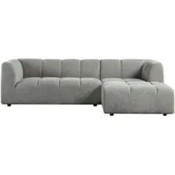 Höffner Ecksofa in moderner Bubble Optik Vilda ¦ grau ¦ Maße (cm): B: 247 H: 69 T: 147.0