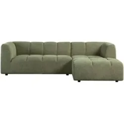 Höffner Ecksofa in moderner Bubble Optik Vilda ¦ grün ¦ Maße (cm): B: 247 H: 69 T: 147.0